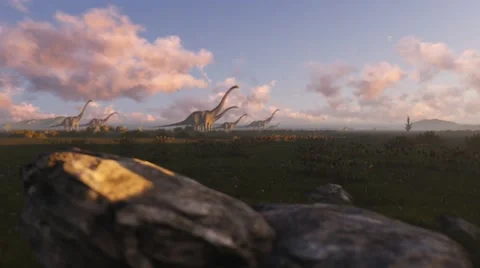 Dinosaurs in nature Video stock 62241970