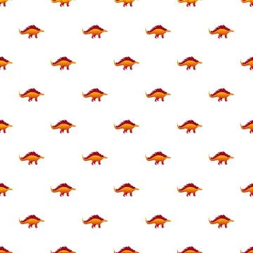 Dinosaurs pattern repeating prehistoric animal cartoon seamless background イラスト素材