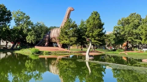 Dinosaurs At Texas State Fair Part 1 Stock Footage 256672988