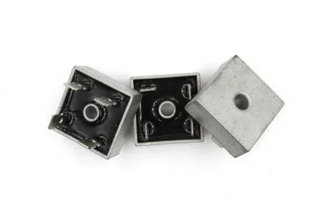 Diode bridge ,This Bridge Rectifier diode use for Power Supply. isolated on w Stock Photos