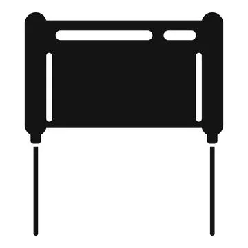 Diode capacitor icon simple vector. Component resistor Stock Illustration
