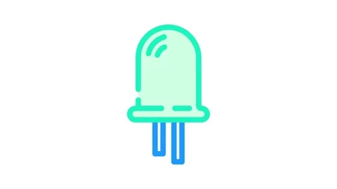 Diode electrical engineer color icon animation Stock Footage 327269494