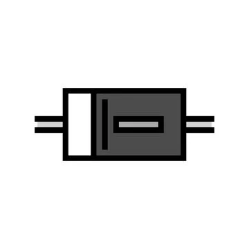 Diode electrical engineer color icon vector illustration Illustrazione stock