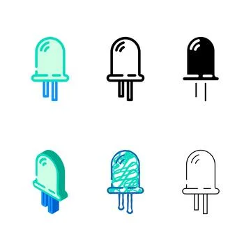 Diode electrical engineer color icon vector designs Stock Illustration