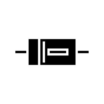 Diode electrical engineer glyph icon vector illustration 스톡 일러스트
