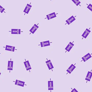Diode electrical engineer glyph seamless pattern Stock Illustration