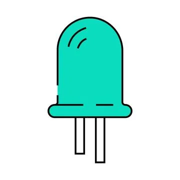 Diode electrical engineer icon color illustration Stock Illustration