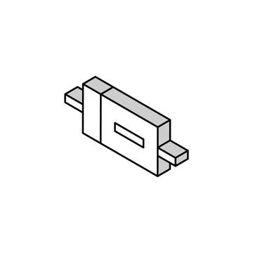 Diode electrical engineer isometric icon vector illustration 스톡 일러스트