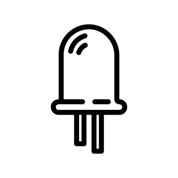 Diode electrical engineer line icon vector illustration Stock Illustration