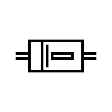 Diode electrical engineer line icon vector illustration Illustrazione stock