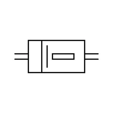 Diode electrical engineer line icon vector illustration Illustrazione stock