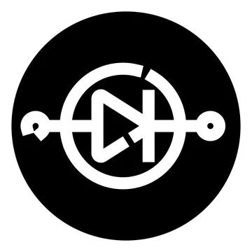Diode electronic circuit symbol minimalist icon design Stock Illustration