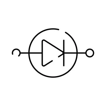 Diode electronic circuit symbol vector icon design Stock Illustration