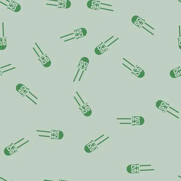 Diode electronic component glyph vector seamless pattern Stock Illustration