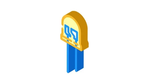 Diode electronic component isometric icon animation Stock Footage 327292966