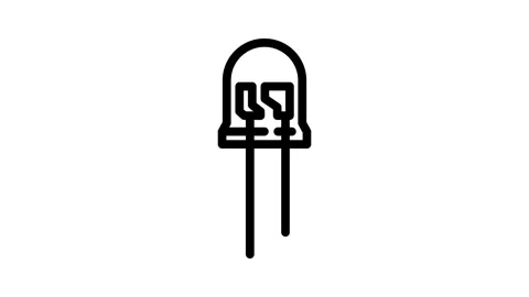 Diode electronic component line icon animation Stock Footage 326764034
