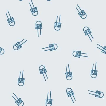 Diode electronic component line vector seamless pattern Stock Illustration