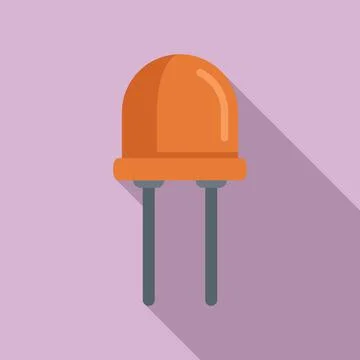 Diode element icon flat . Electric power Stock Illustration