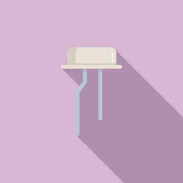 Diode icon flat vector. Led light Stock Illustration