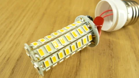 Diode lamp corn with a base E27 Stock-Footage 130704438