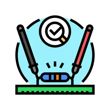 Diode testing electronics color icon vector illustration Stock Illustration