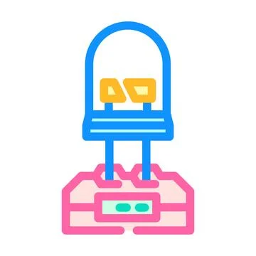 Diode testing electronics color icon vector illustration Stock Illustration