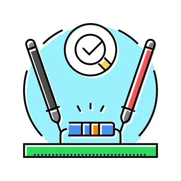 Diode testing electronics color icon vector illustration Stock Illustration