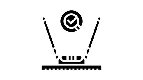 Diode testing electronics glyph icon animation Stock Footage 326153093