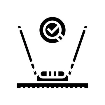 Diode testing electronics glyph icon vector illustration Stock Illustration