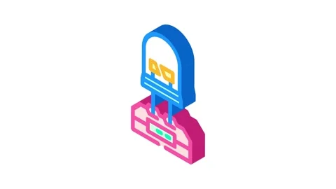 Diode testing electronics isometric icon animation Stock Footage 327290565