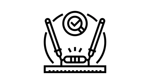 Diode testing electronics line icon animation Stock Footage 326132241