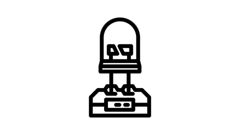 Diode testing electronics line icon animation Stock Footage 326760851