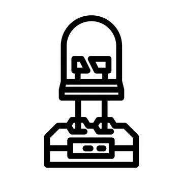 Diode testing electronics line icon vector illustration Stock Illustration