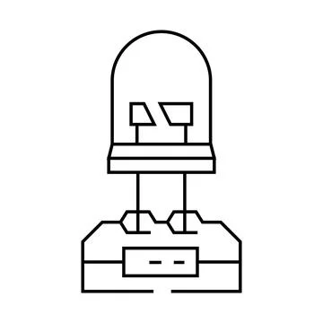 Diode testing electronics line icon vector illustration Stock Illustration