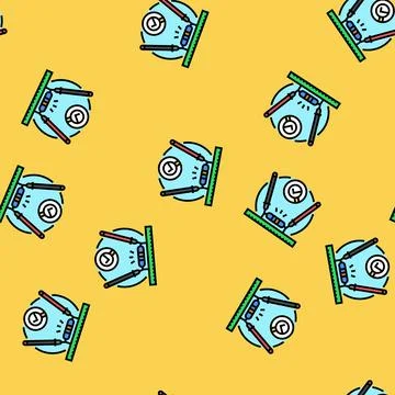 Diode testing electronics vector seamless pattern Stock Illustration