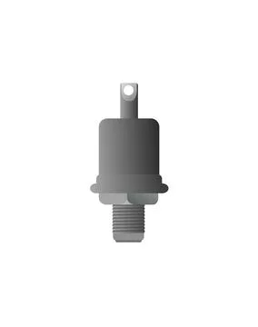 Diode with two contacts. Element for radio circuit. Object isolated on white  Stock Illustration
