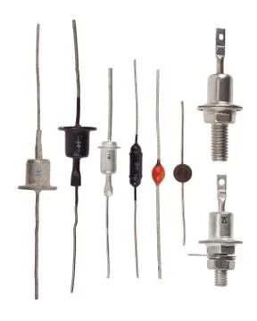 Diodes on white Stock Photos