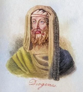 Diogenes of Sinope, d. ca. 320 BC Greek philosopher, Historical, digitally Stock Illustration