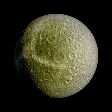 Dione isolated planet Stock Illustration