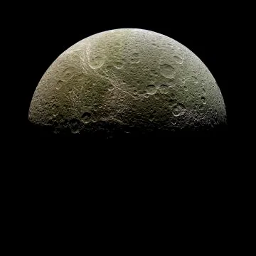 Dione isolated planet Illustrazione stock