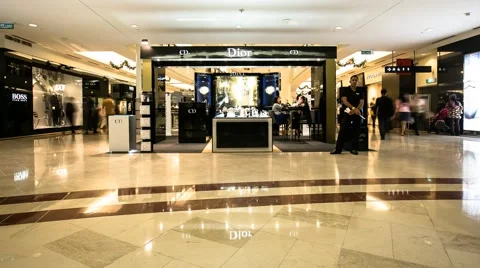 Dior Booth in Suria KLCC Mall Timelapse Stock Footage 49766675