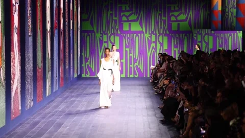 Dior presents its fall-winter collection at Paris Haute Couture Week, París, FR  Stock Footage 278052072