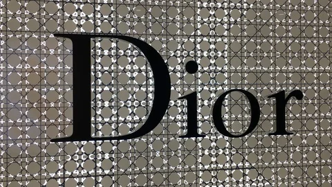 Dior signboard in IFC mall, Hong Kong Stock Video Pond5