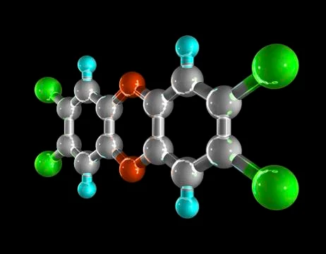 Dioxin molecule Stock Illustration