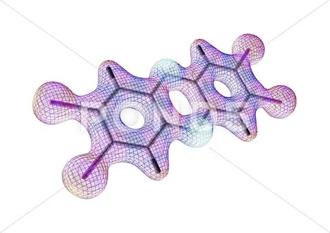 Dioxin molecule Stock Illustration