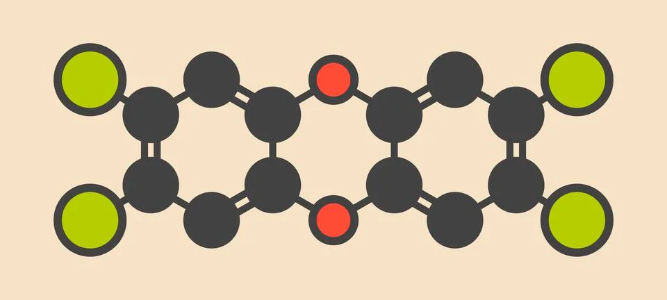 Dioxin molecule Stock Illustration