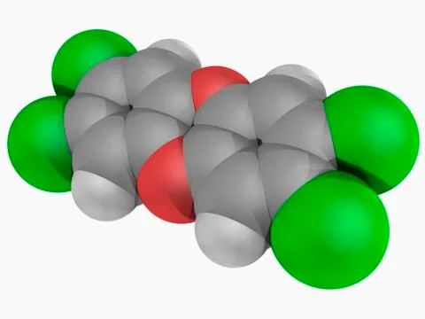 Dioxin tcdd molecule Stock Illustration