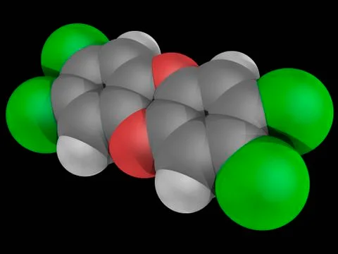 Dioxin tcdd molecule Stock Illustration