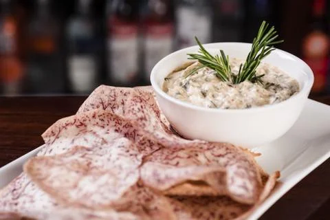 Dip, bocadillo para acompañar vino Stock Photos