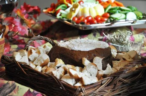 Dip in Bread Bowl Stock Photos